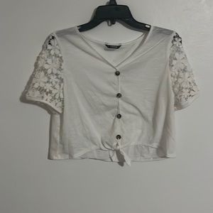 White used crop top